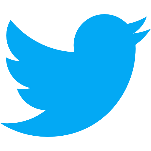Blue Twitter bird logo